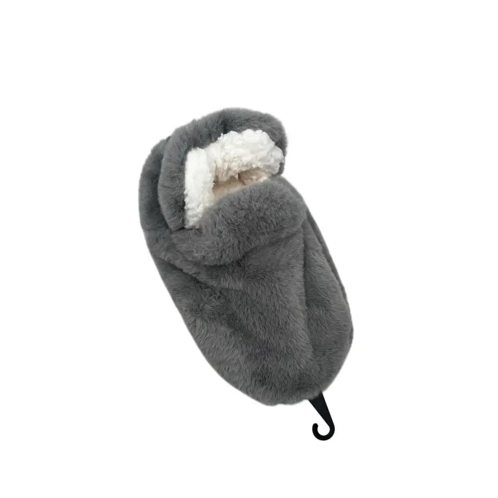 Northeast Outfitters Cozy Cabin Women's Fur Booties S/M Grey